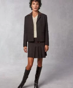 Clothing Rouje | Isia Jacket Tweed Marron