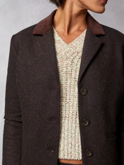 Clothing Rouje | Isia Jacket Tweed Marron