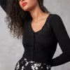 Clothing Rouje | Ivana T-Shirt Uni Noir