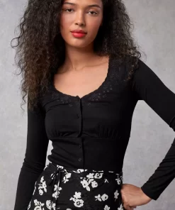 Clothing Rouje | Ivana T-Shirt Uni Noir