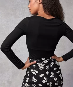 Clothing Rouje | Ivana T-Shirt Uni Noir
