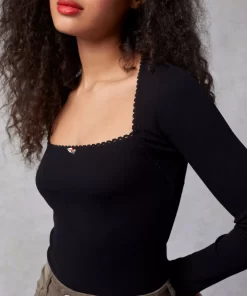 Clothing Rouje | Ivanka T-Shirt Uni Noir