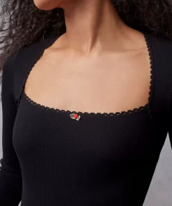 Clothing Rouje | Ivanka T-Shirt Uni Noir