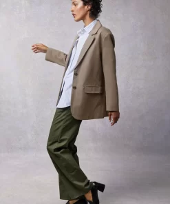 Clothing Rouje | Jacques Jacket Uni Taupe