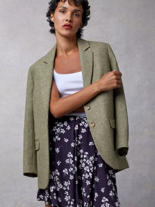 Clothing Rouje | Jacques Jacket Chevron Carreaux Menthe