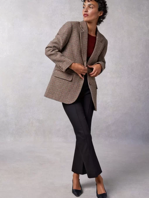 Clothing Rouje | Jacques Jacket Pied De Poule Moutarde