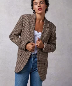 Clothing Rouje | Jacques Jacket Pied De Poule Moutarde