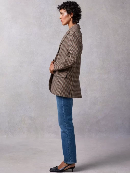 Clothing Rouje | Jacques Jacket Pied De Poule Moutarde