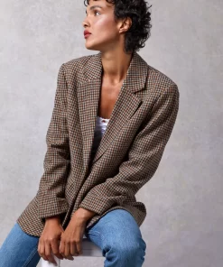 Clothing Rouje | Jacques Jacket Pied De Poule Moutarde