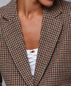 Clothing Rouje | Jacques Jacket Pied De Poule Moutarde