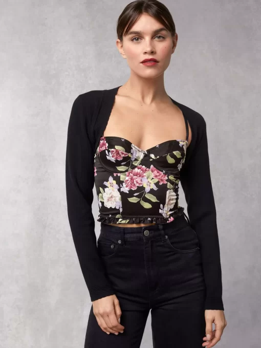 Clothing Rouje | Jade Cardigan Uni Noir