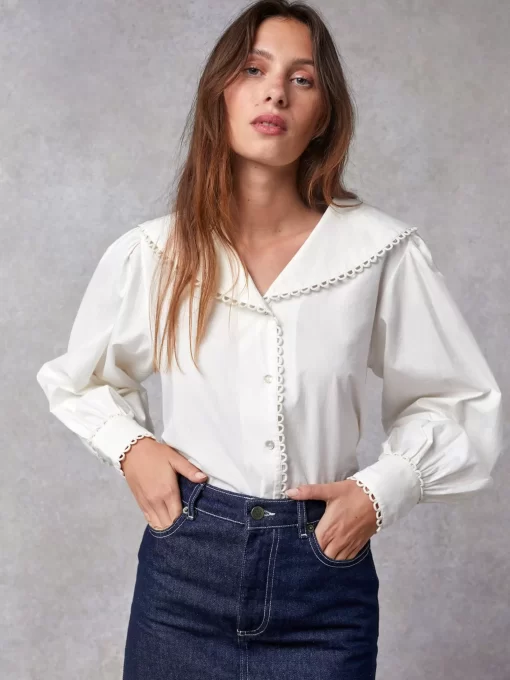 Clothing Rouje | Jamel Shirt Uni Blanc