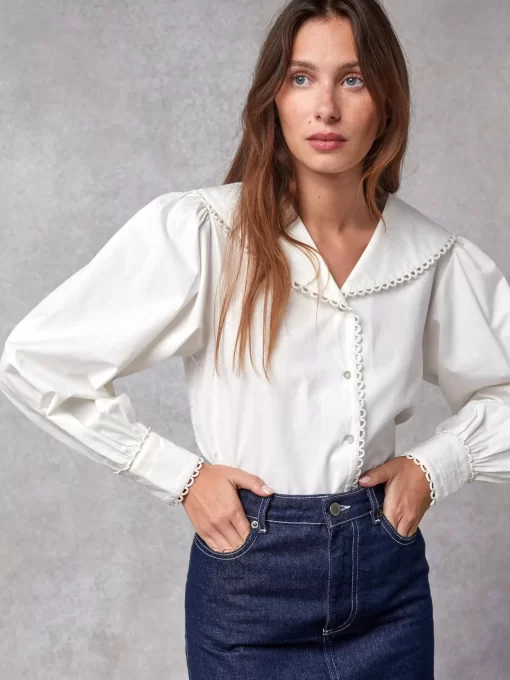 Clothing Rouje | Jamel Shirt Uni Blanc