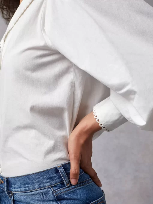 Clothing Rouje | Jamel Shirt Uni Blanc