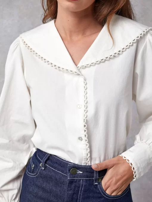 Clothing Rouje | Jamel Shirt Uni Blanc