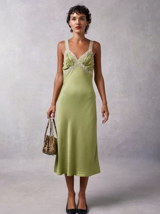Clothing Rouje | Jenna Dress Jacquard Tilleul