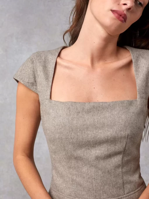 Clothing Rouje | Joline Dress Chine Beige