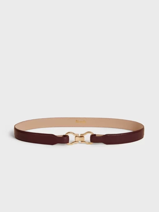 Accessories Rouje | Laure Belt Cuir Bordeaux