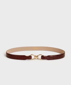Accessories Rouje | Laure Belt Croco Cognac