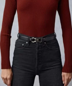 Accessories Rouje | Laure Belt Cuir Noir