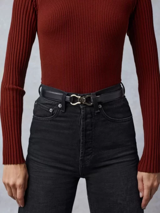 Accessories Rouje | Laure Belt Cuir Noir