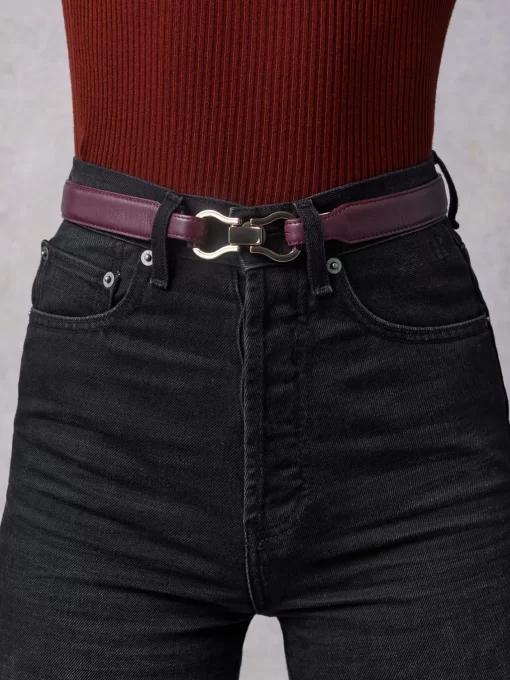 Accessories Rouje | Laure Belt Cuir Bordeaux