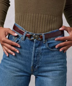 Accessories Rouje | Laure Belt Croco Cognac