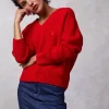 Clothing Rouje | Lea Sweater Uni Rouge