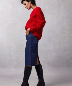 Clothing Rouje | Lea Sweater Uni Rouge