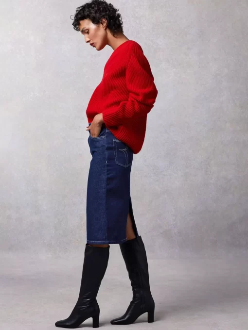 Clothing Rouje | Lea Sweater Uni Rouge