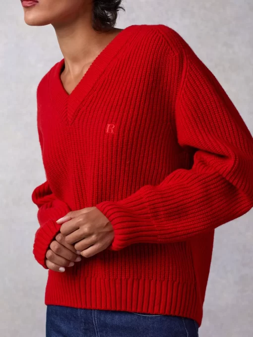 Clothing Rouje | Lea Sweater Uni Rouge