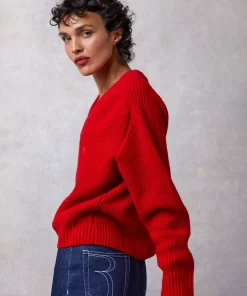 Clothing Rouje | Lea Sweater Uni Rouge