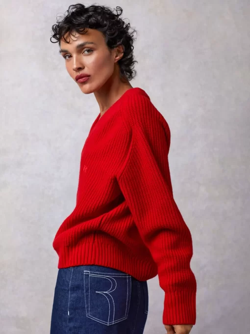 Clothing Rouje | Lea Sweater Uni Rouge