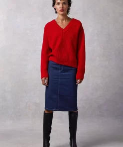 Clothing Rouje | Lea Sweater Uni Rouge