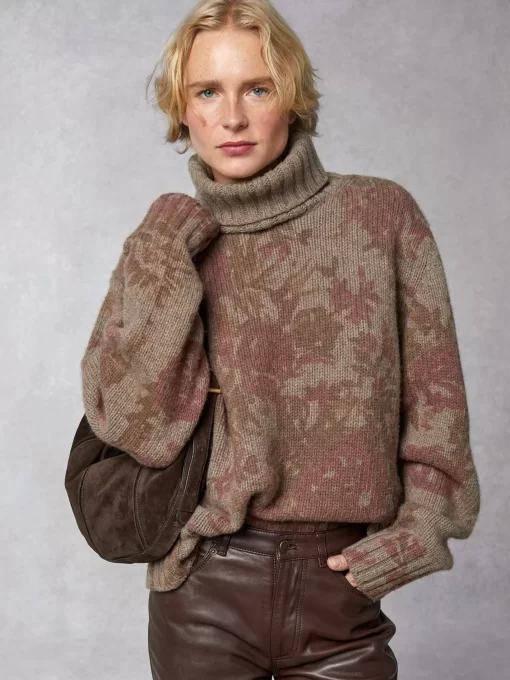 Clothing Rouje | Leon Sweater Fleurs Taupe
