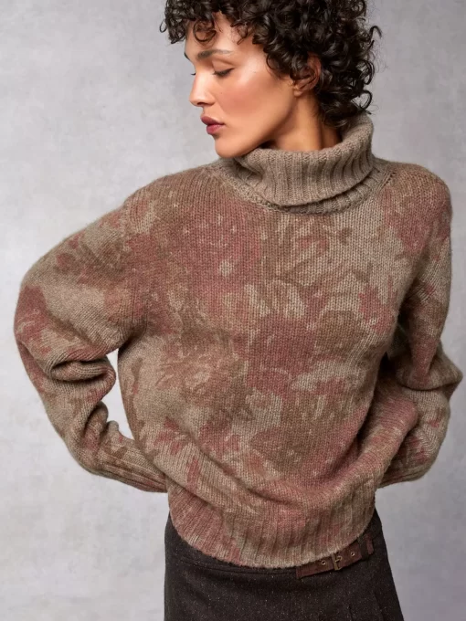 Clothing Rouje | Leon Sweater Fleurs Taupe
