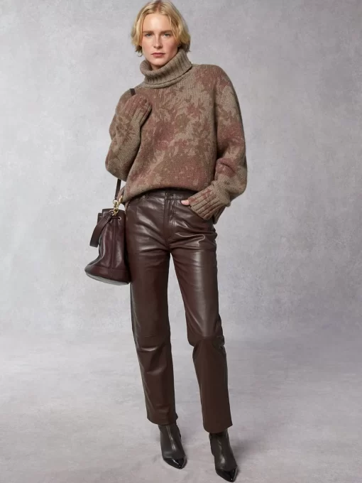 Clothing Rouje | Leon Sweater Fleurs Taupe