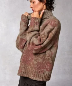 Clothing Rouje | Leon Sweater Fleurs Taupe