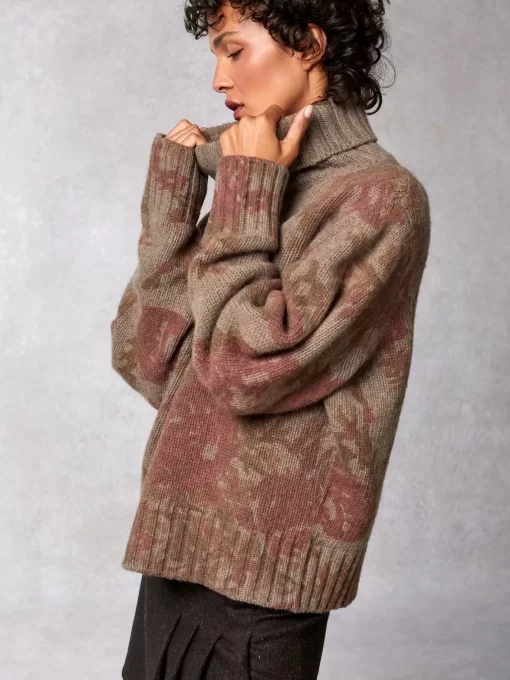 Clothing Rouje | Leon Sweater Fleurs Taupe