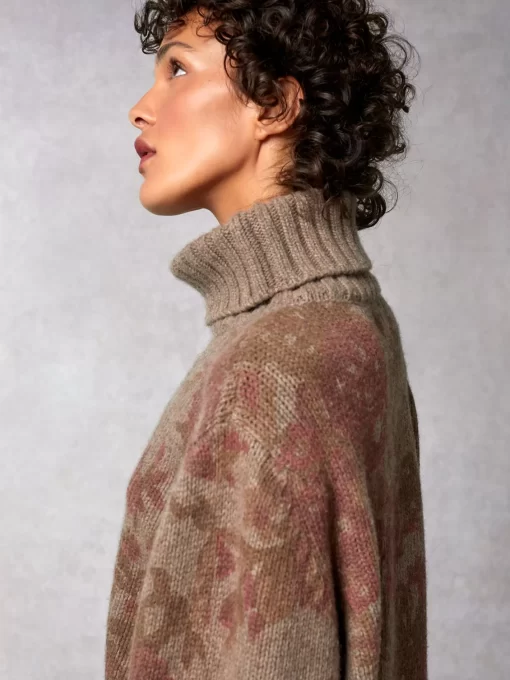 Clothing Rouje | Leon Sweater Fleurs Taupe