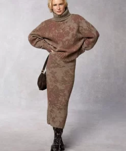 Clothing Rouje | Leon Sweater Fleurs Taupe