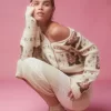 Clothing Rouje | Leora Cardigan Jacquard Fleuri Ecru