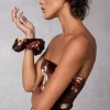 Accessories Rouje | Loulou Scrunchie Novembre Fleuris Marron