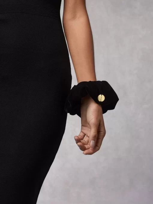 Accessories Rouje | Loulou Scrunchie Velours Noir