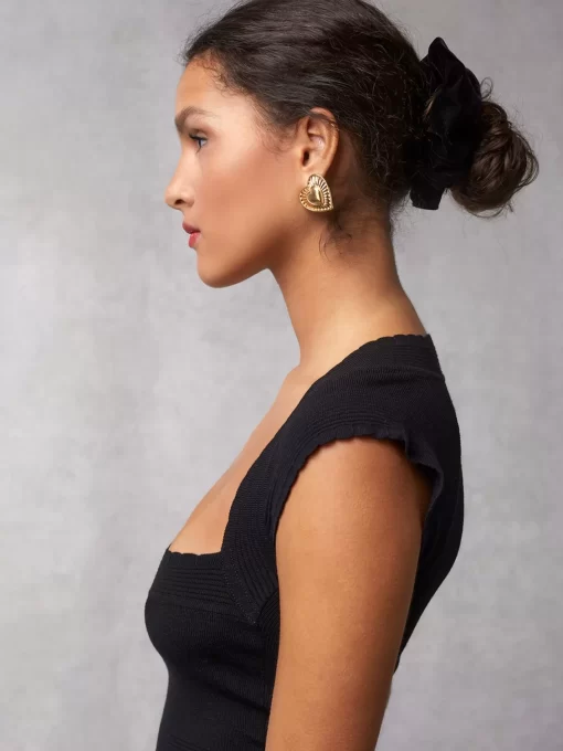 Accessories Rouje | Loulou Scrunchie Velours Noir