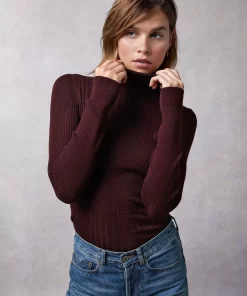 Clothing Rouje | Lucien Turtleneck Uni Bordeaux