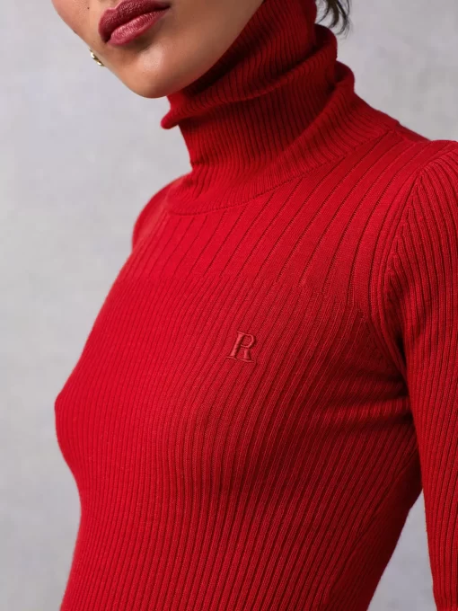Clothing Rouje | Lucien Turtleneck Uni Rouge