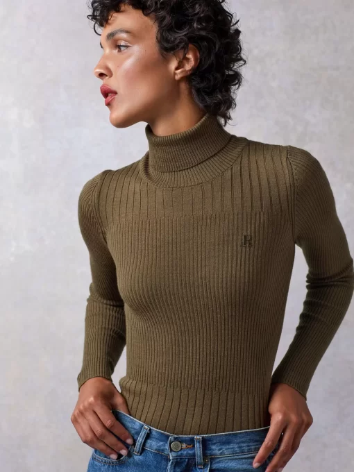 Clothing Rouje | Lucien Turtleneck Uni Kaki