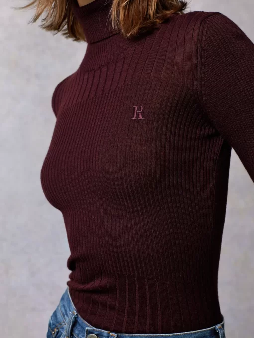 Clothing Rouje | Lucien Turtleneck Uni Bordeaux