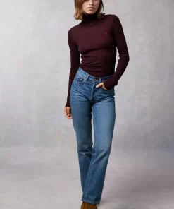 Clothing Rouje | Lucien Turtleneck Uni Bordeaux